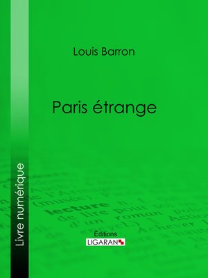 cover image of Paris étrange